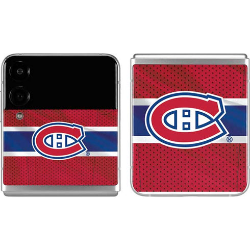 NHL Montreal Canadiens Home Jersey Galaxy Z Flip4 5G Skin